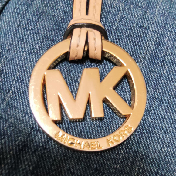 Michael Kors Denim Extra Large Tote Bag in Indigo - Picture 2 of 6